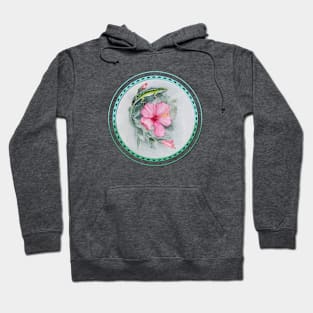 Anole Lizard & Hibiscus Hoodie